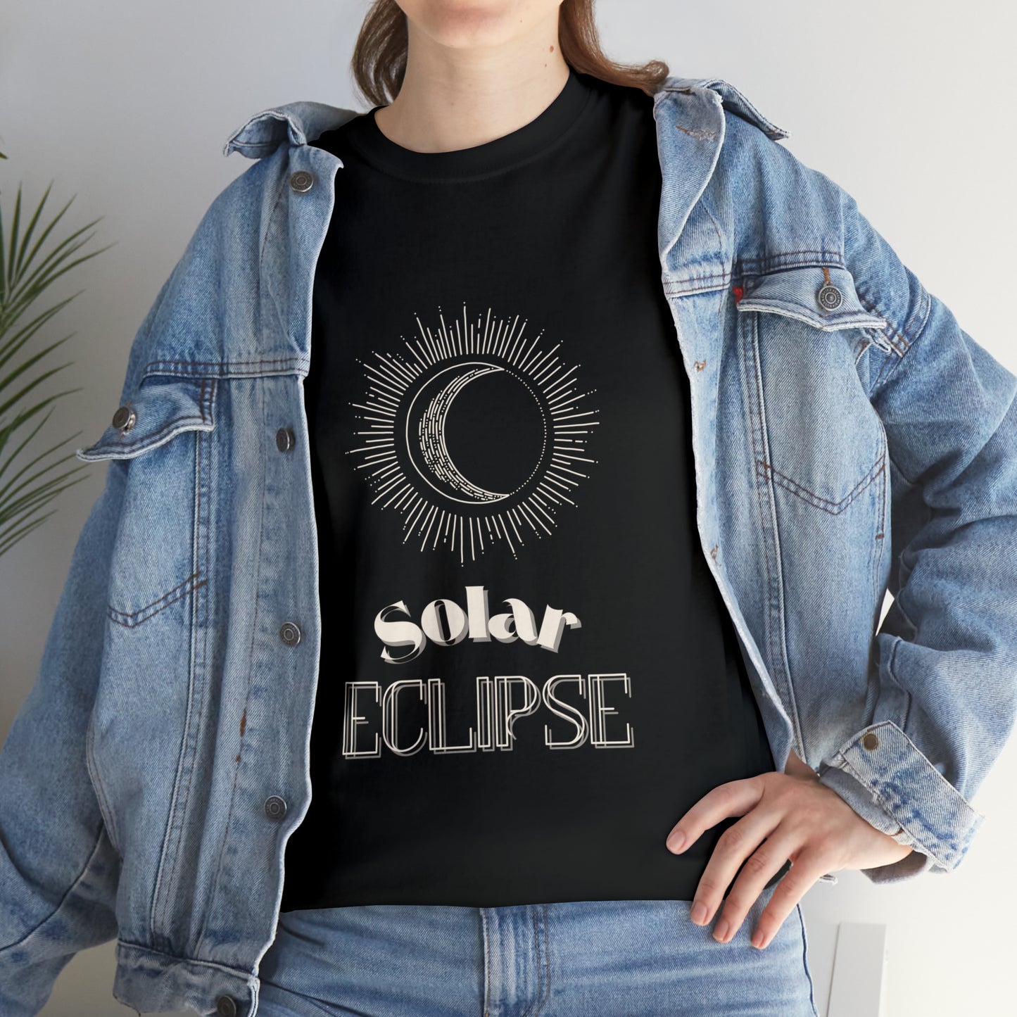 Eclipse Unisex Heavy Cotton Tee Gift Sun Moon