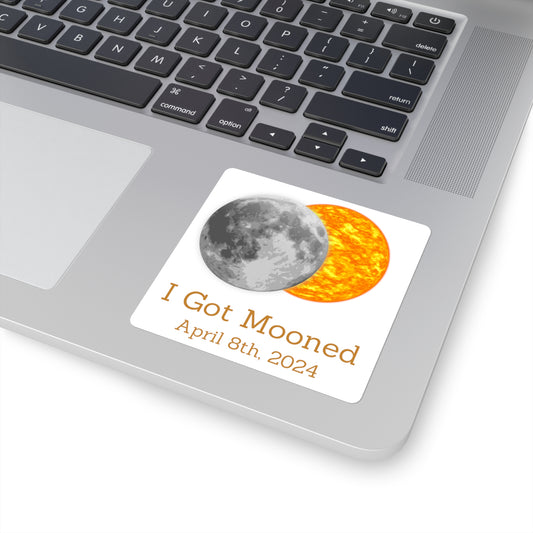 I Got Mooned Square Stickers