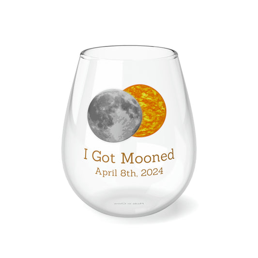 I Got Mooned Stemless Wine Glass, 11.75oz