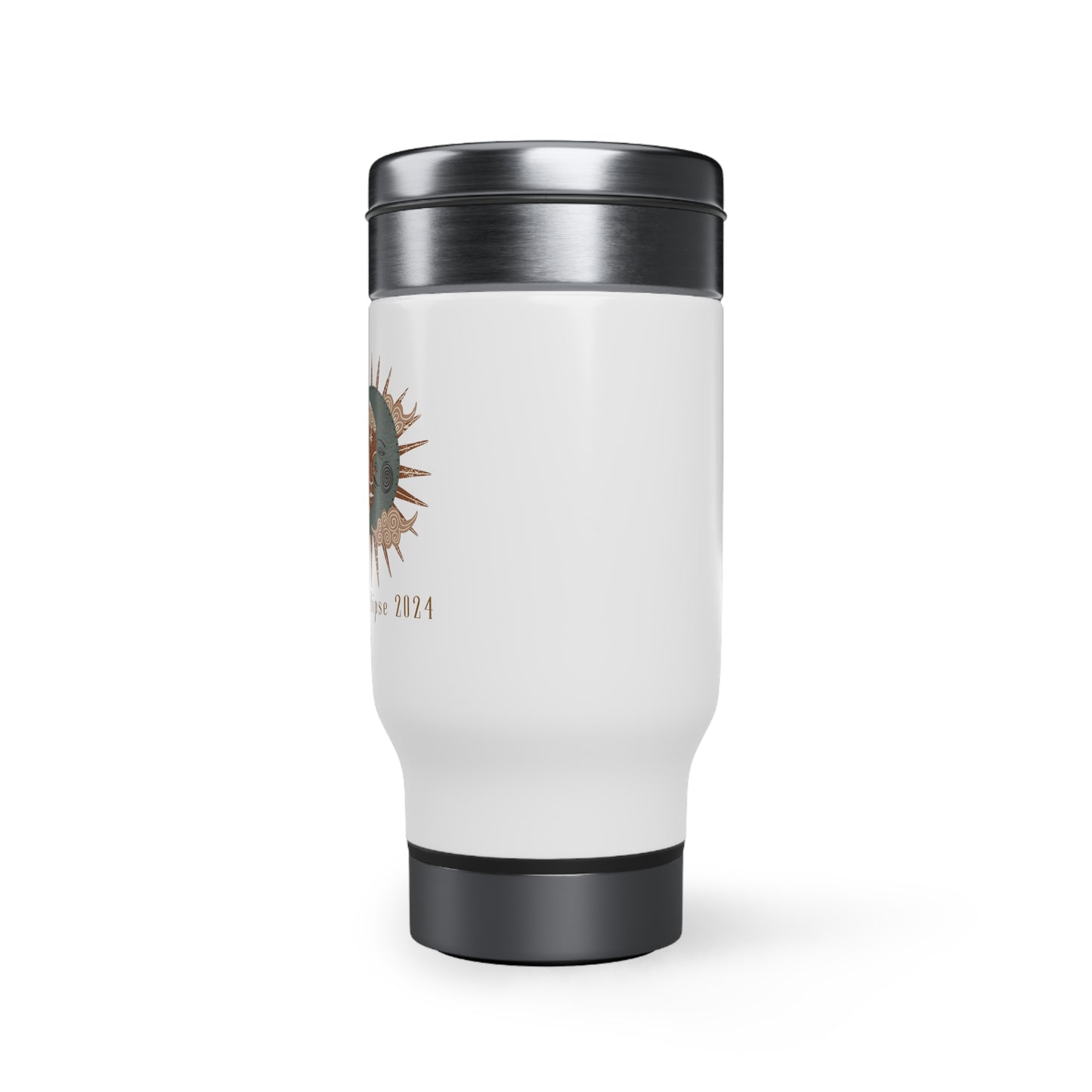 Solar Eclipse Stainless Steel Travel Mug with Handle, 14oz